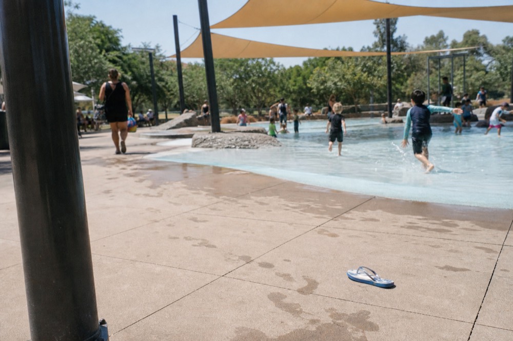 KLCC Park playground and wading pool, no text, no logos, no people
