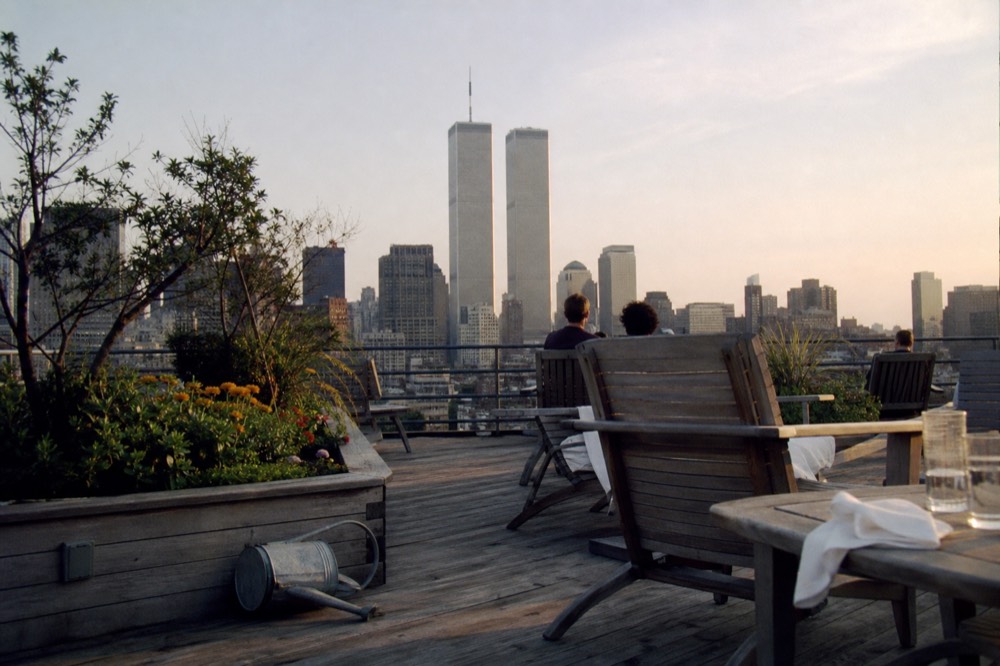 Ombak KLCC rooftop garden with Twin Towers view, no text, no logos, no people